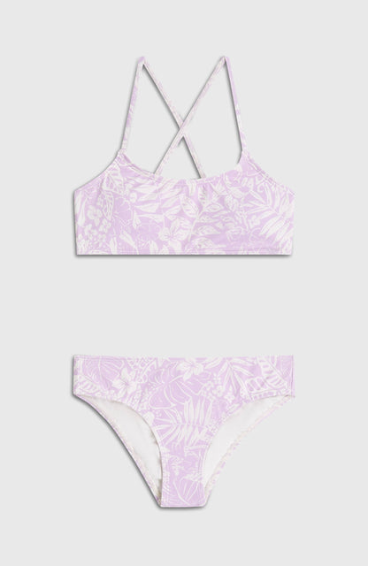 Essentials Bralette Bikini Set Kids - Purple Island Sky