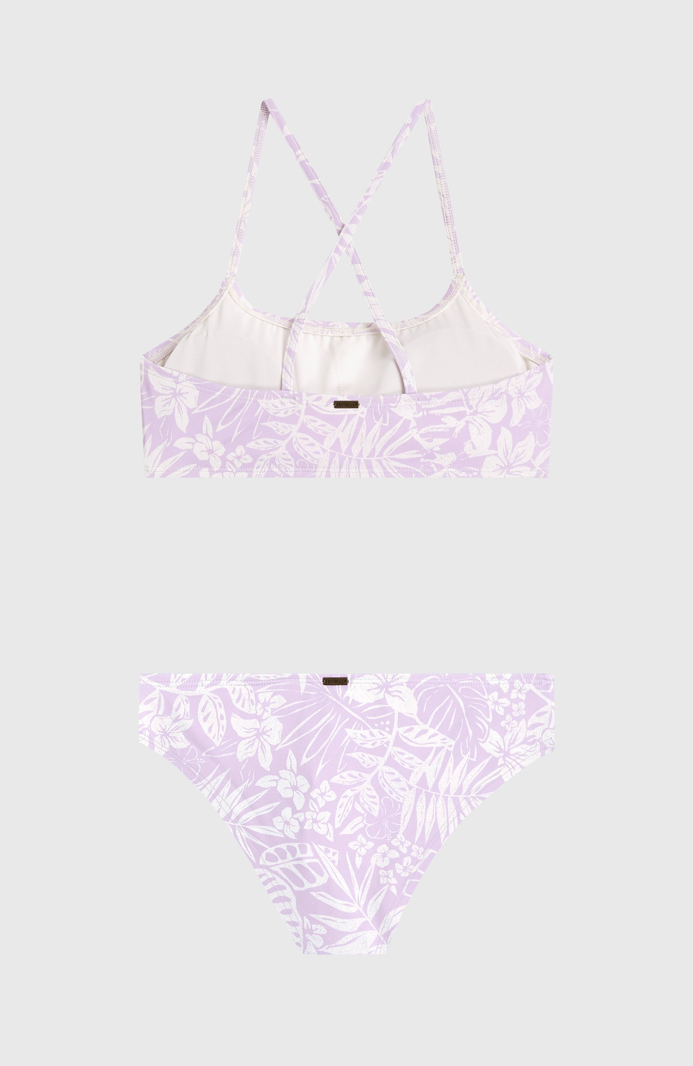Essentials Bralette Bikini Set Kids - Purple Island Sky
