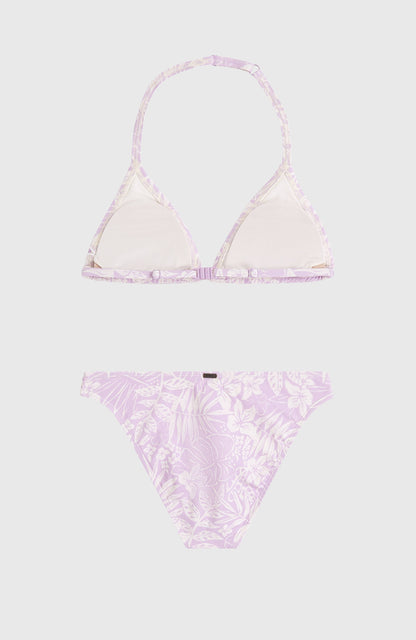 Essentials Triangle Bikini Set Kids - Purple Island Sky