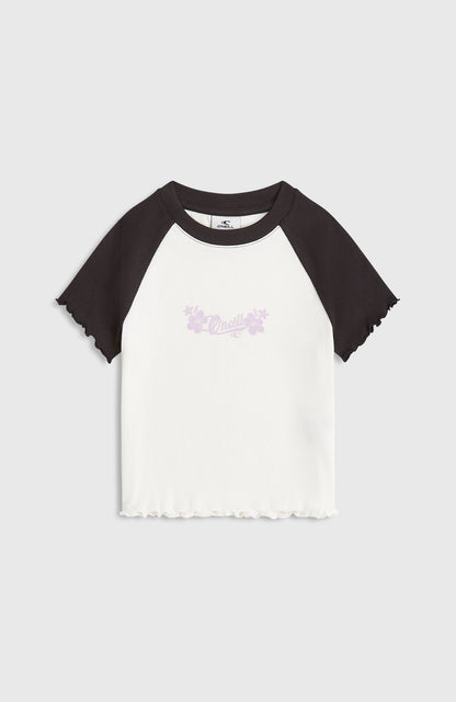 O'Neill Colour-Block Rib T-Shirt Kids - Snow White Colour Block