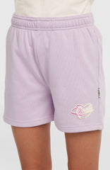 Essentials Script Sweatshorts Kids - Pale Lavender