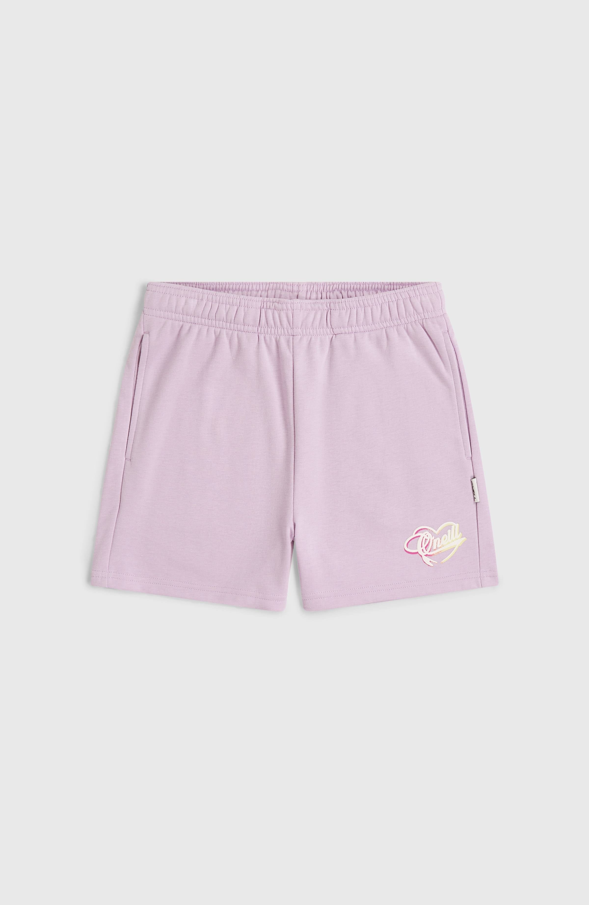 Essentials Script Sweatshorts Kids - Pale Lavender
