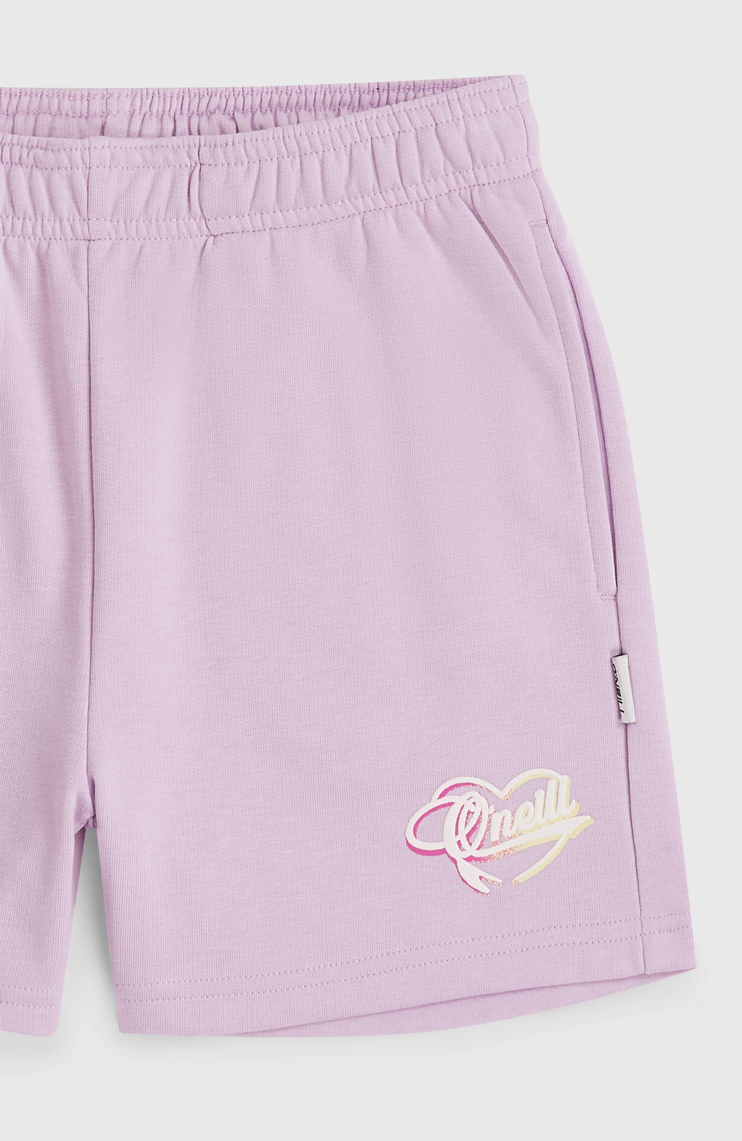 Essentials Script Sweatshorts Kids - Pale Lavender