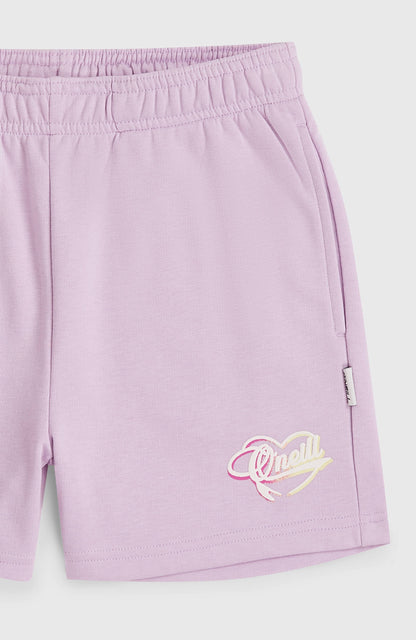 Essentials Script Sweatshorts Kids - Pale Lavender