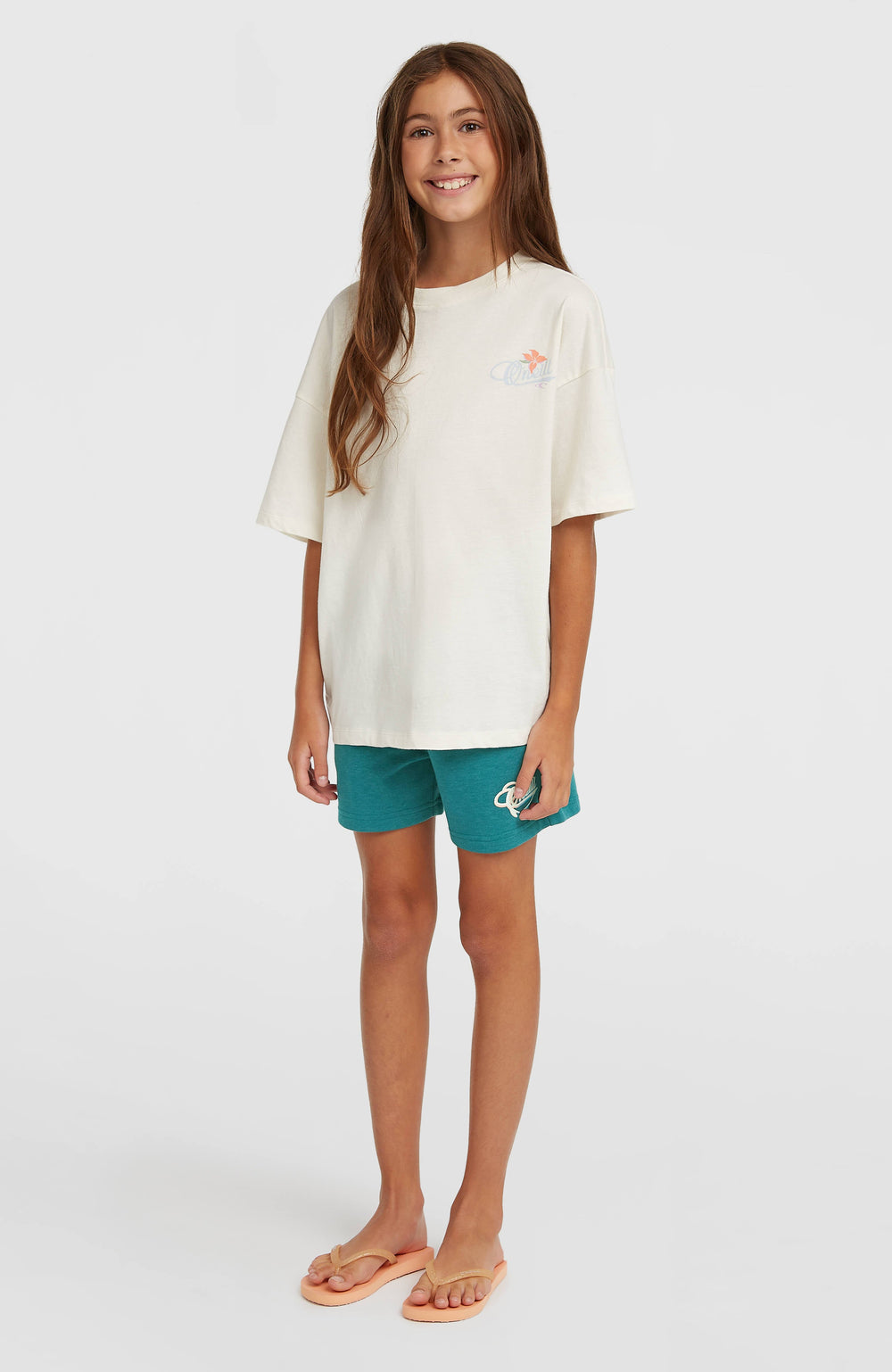 Essentials Script Sweatshorts Kids - Botanical Heat