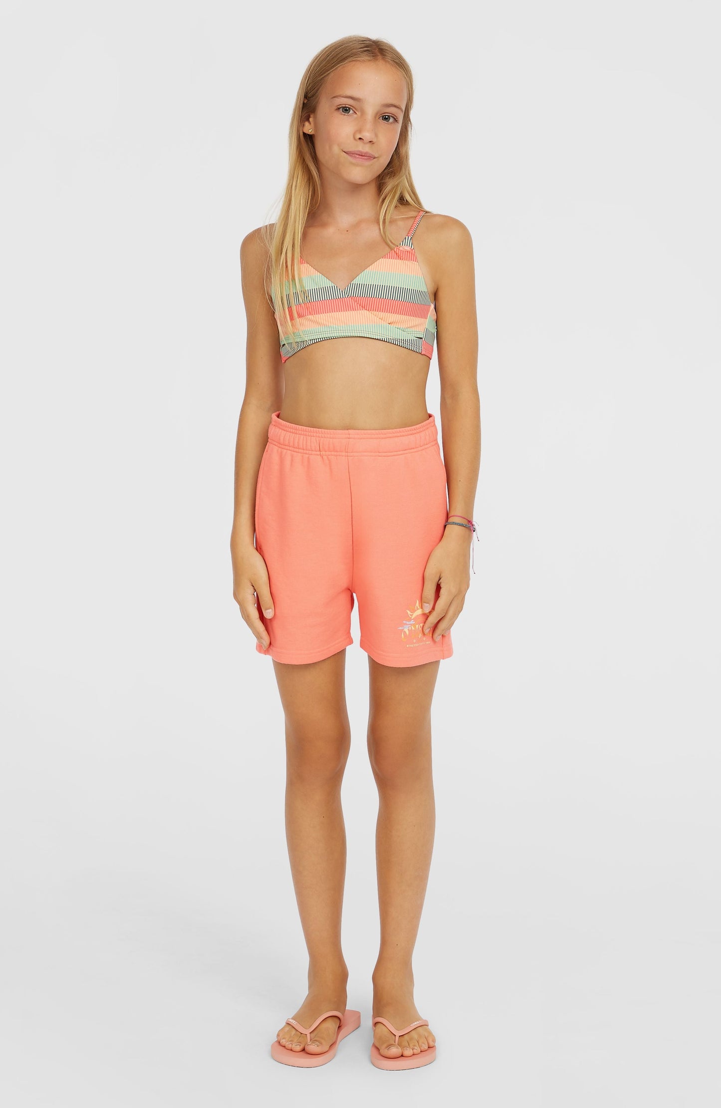 Heart Sweatshorts Kids - Coral Pink