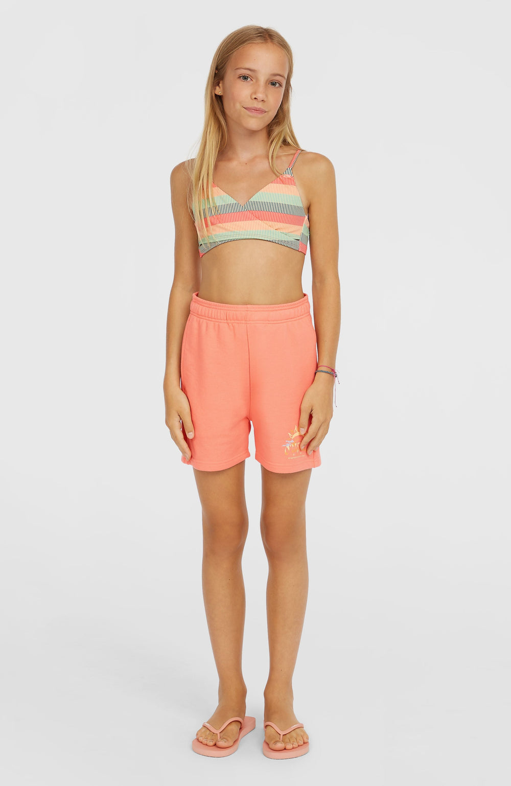 Heart Sweatshorts Kids - Coral Pink