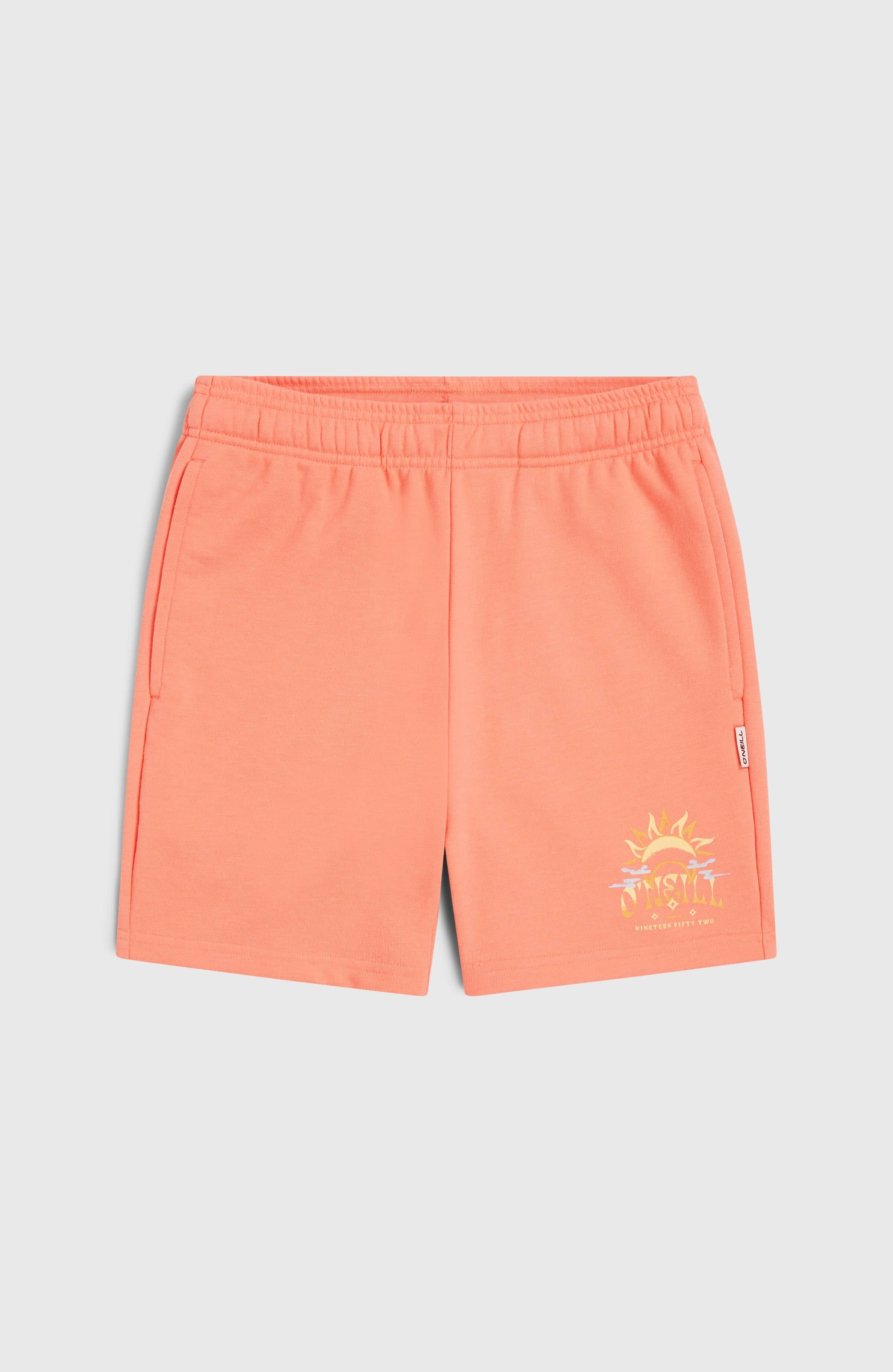 Heart Sweatshorts Kids - Coral Pink