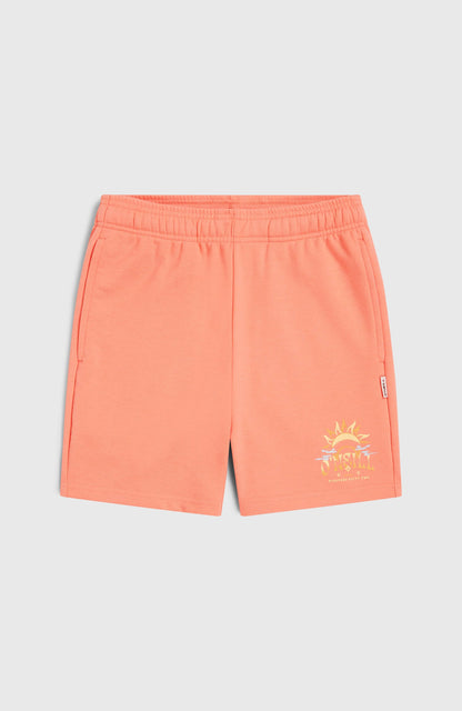 Heart Sweatshorts Kids - Coral Pink