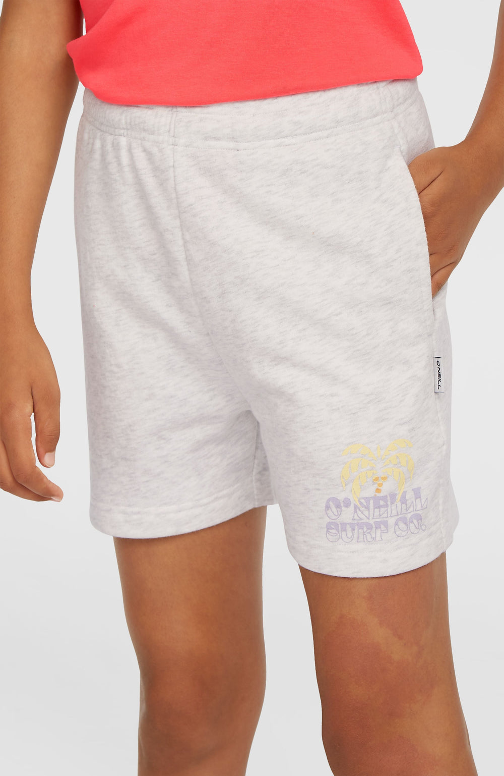 Heart Sweatshorts Kids - White Melange