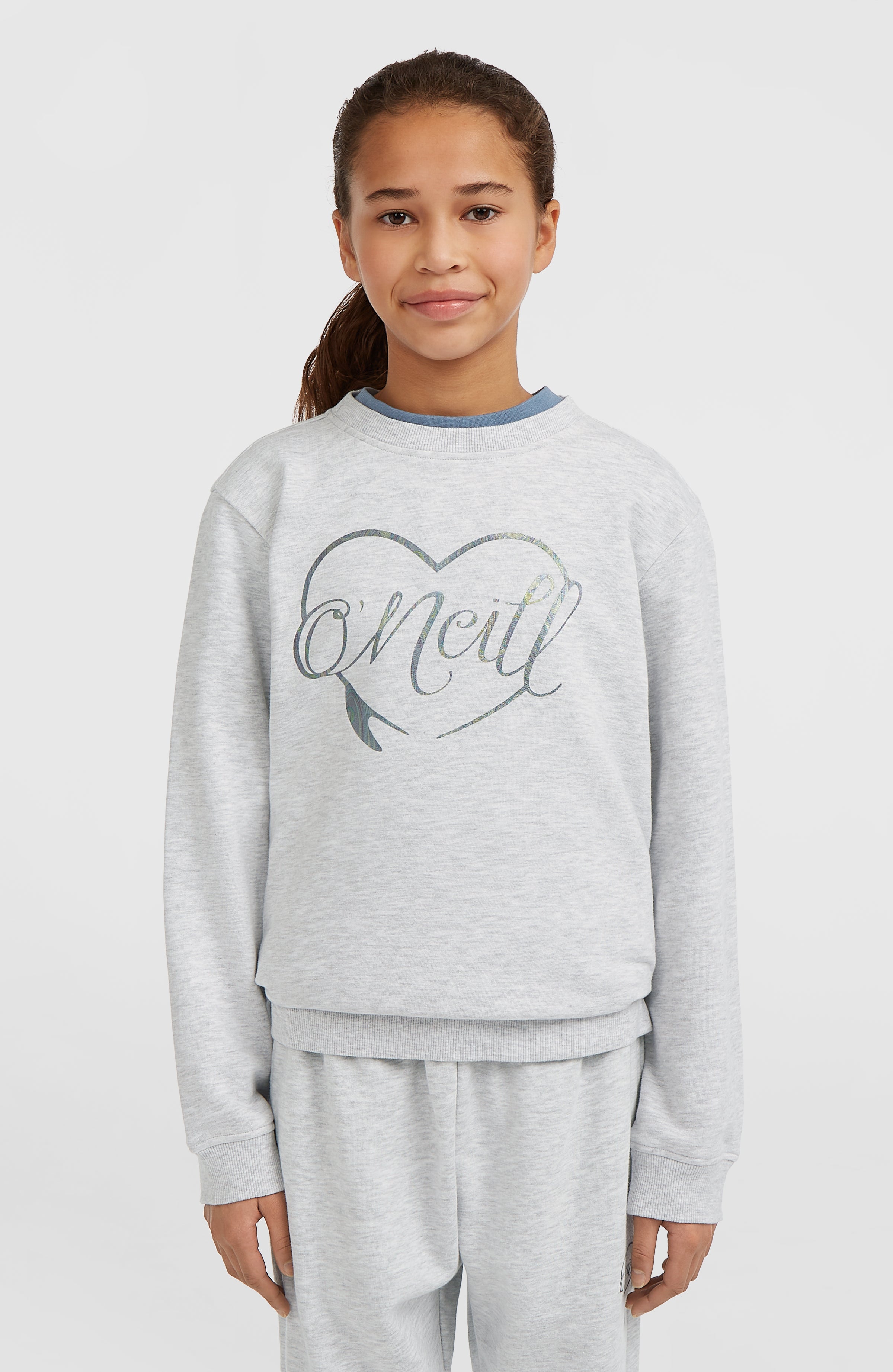 Essentials Crew Sweatshirt Kids - White Melange