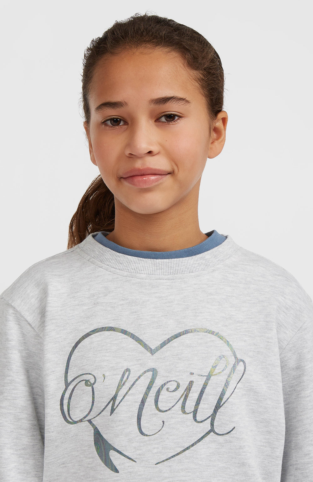 Essentials Crew Sweatshirt Kids - White Melange