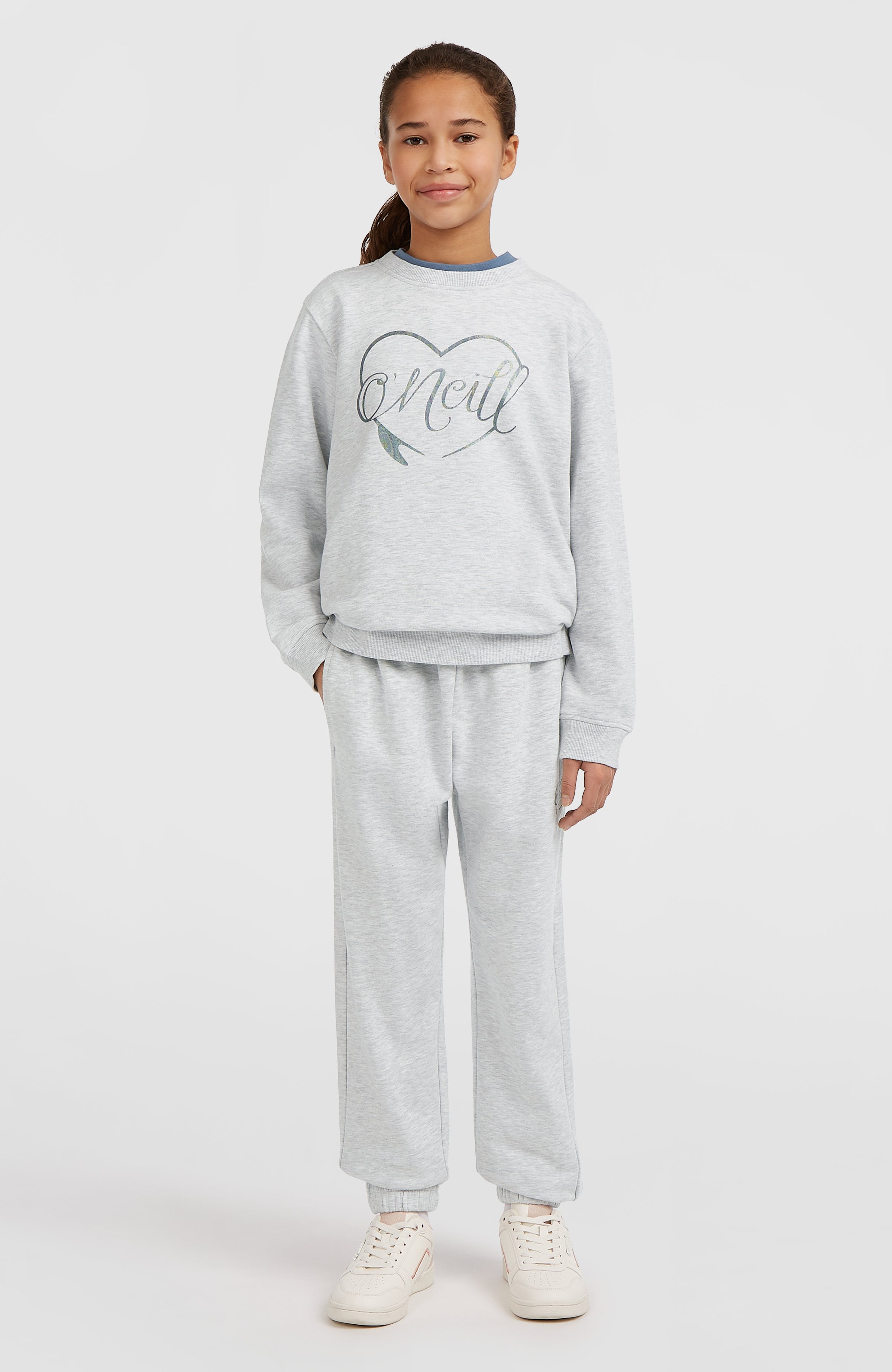 Essentials Crew Sweatshirt Kids - White Melange