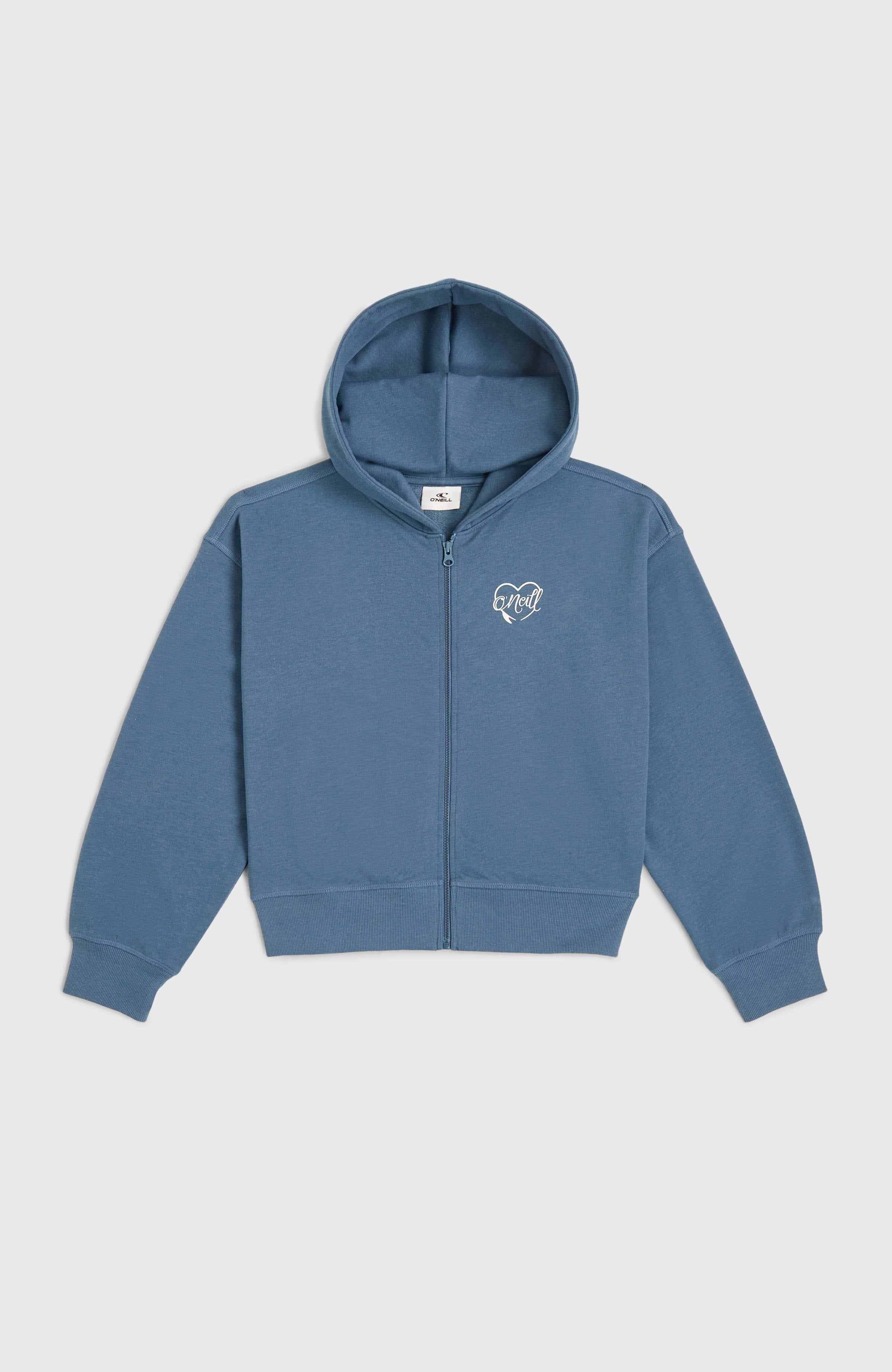 Script Falf-Zip Hoodie Kids - Copen Blue
