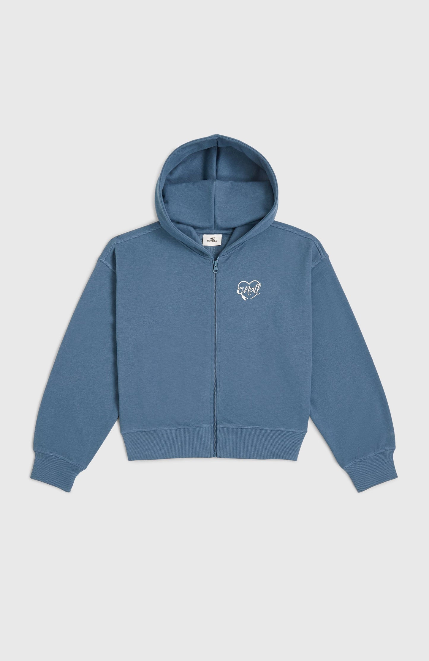 Script Falf-Zip Hoodie Kids - Copen Blue