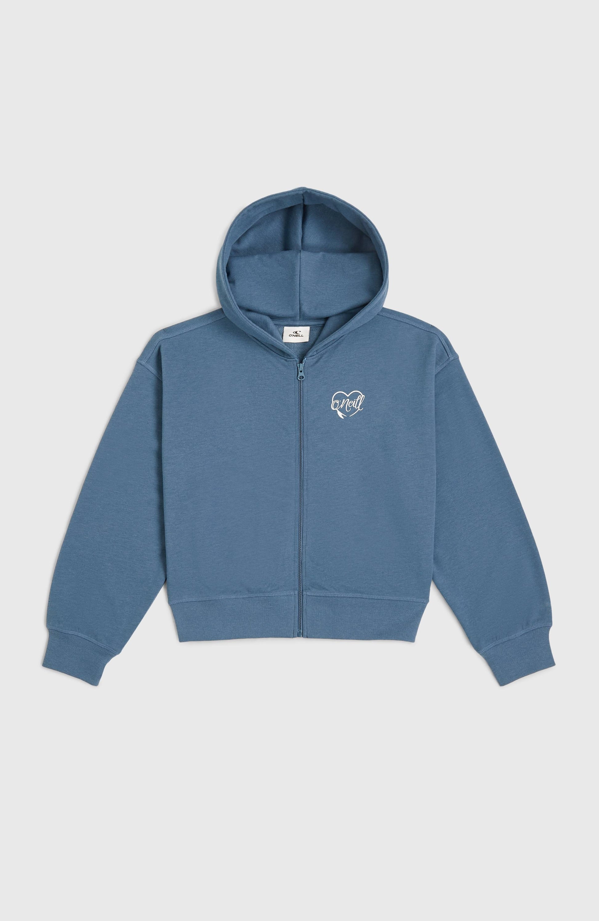 Script Falf-Zip Hoodie Kids - Copen Blue