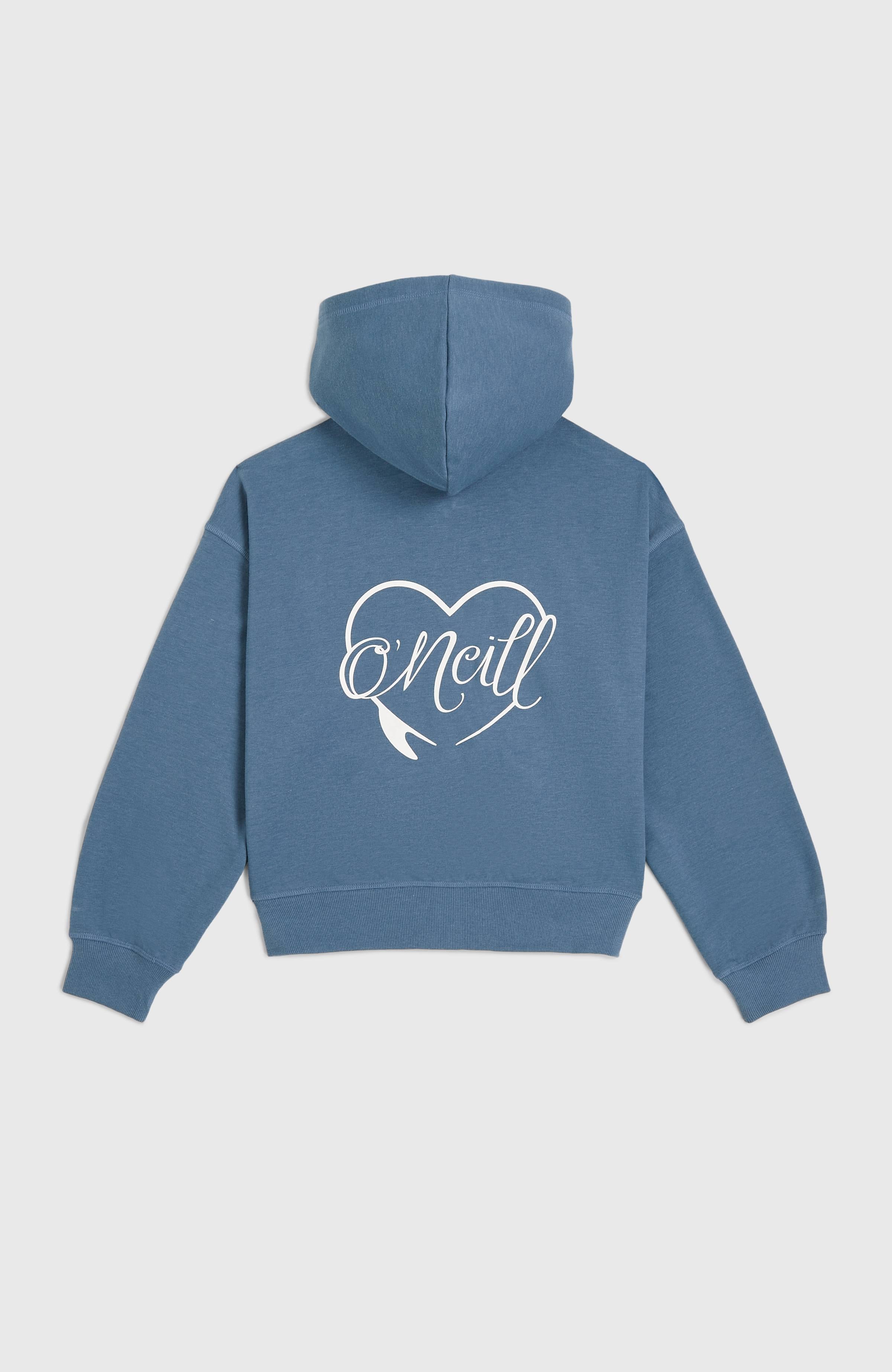 Script Falf-Zip Hoodie Kids - Copen Blue