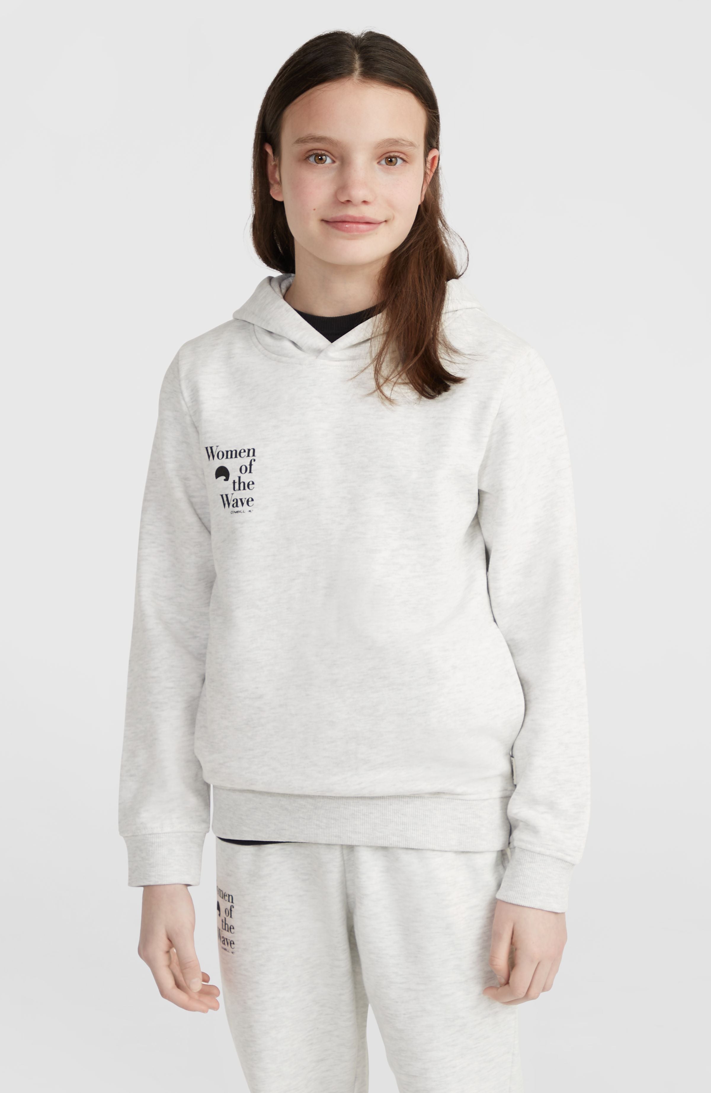 Women of the Wave Hoodie Kids - White Melange