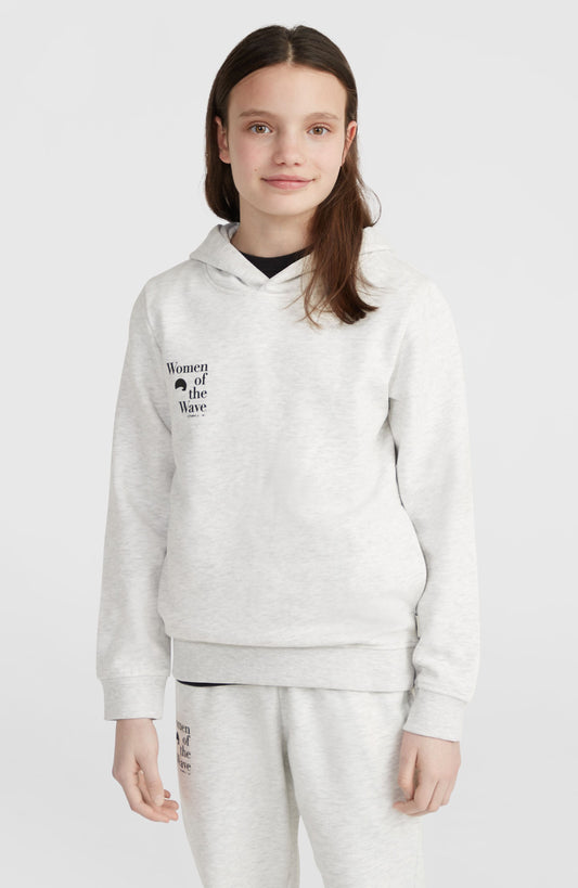 Women of the Wave Hoodie Kids - White Melange