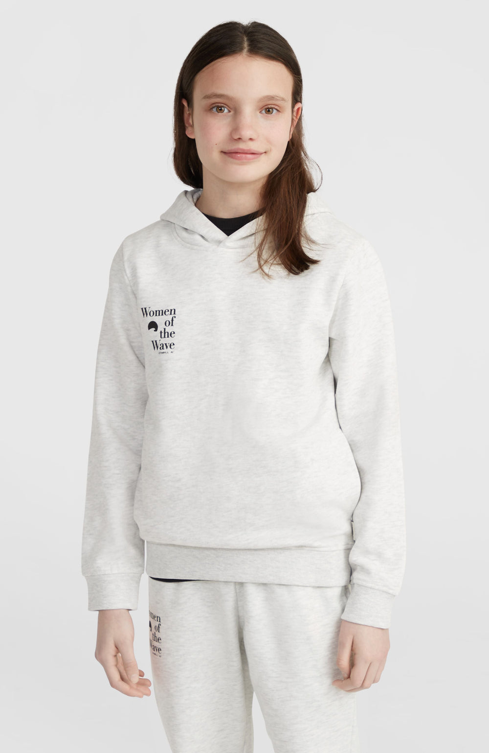 Women of the Wave Hoodie Kids - White Melange