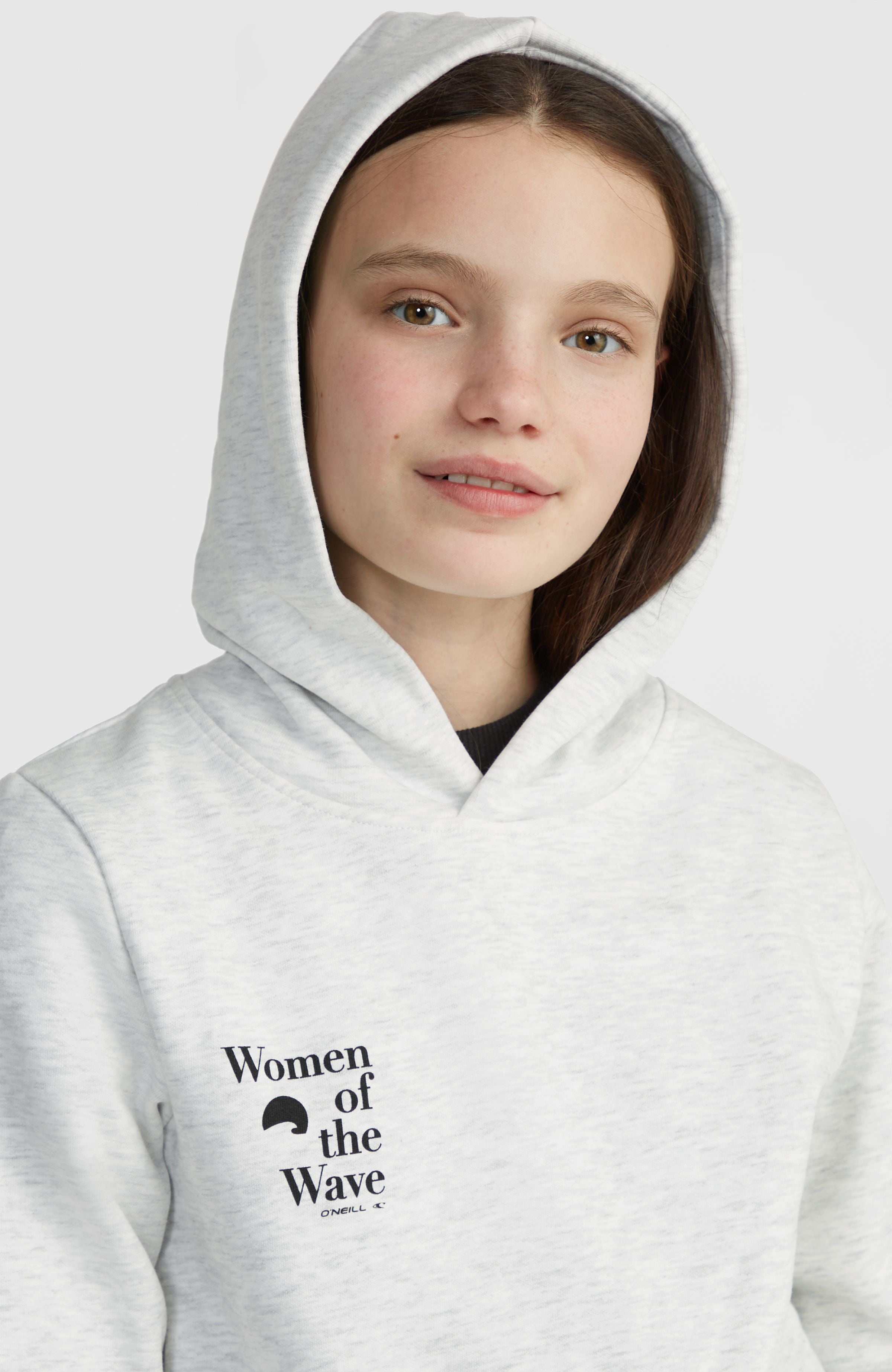 Women of the Wave Hoodie Kids - White Melange