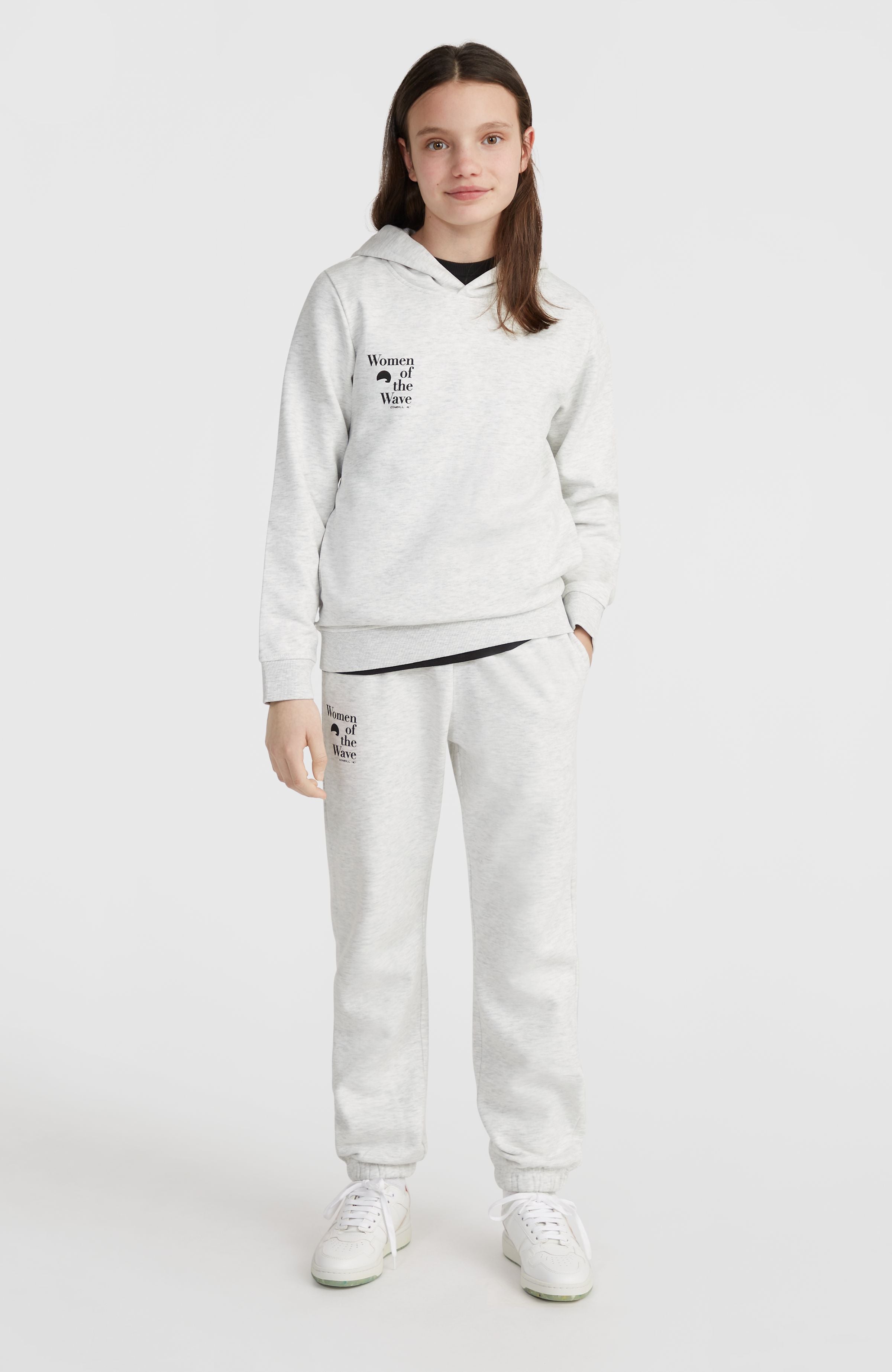 Women of the Wave Hoodie Kids - White Melange