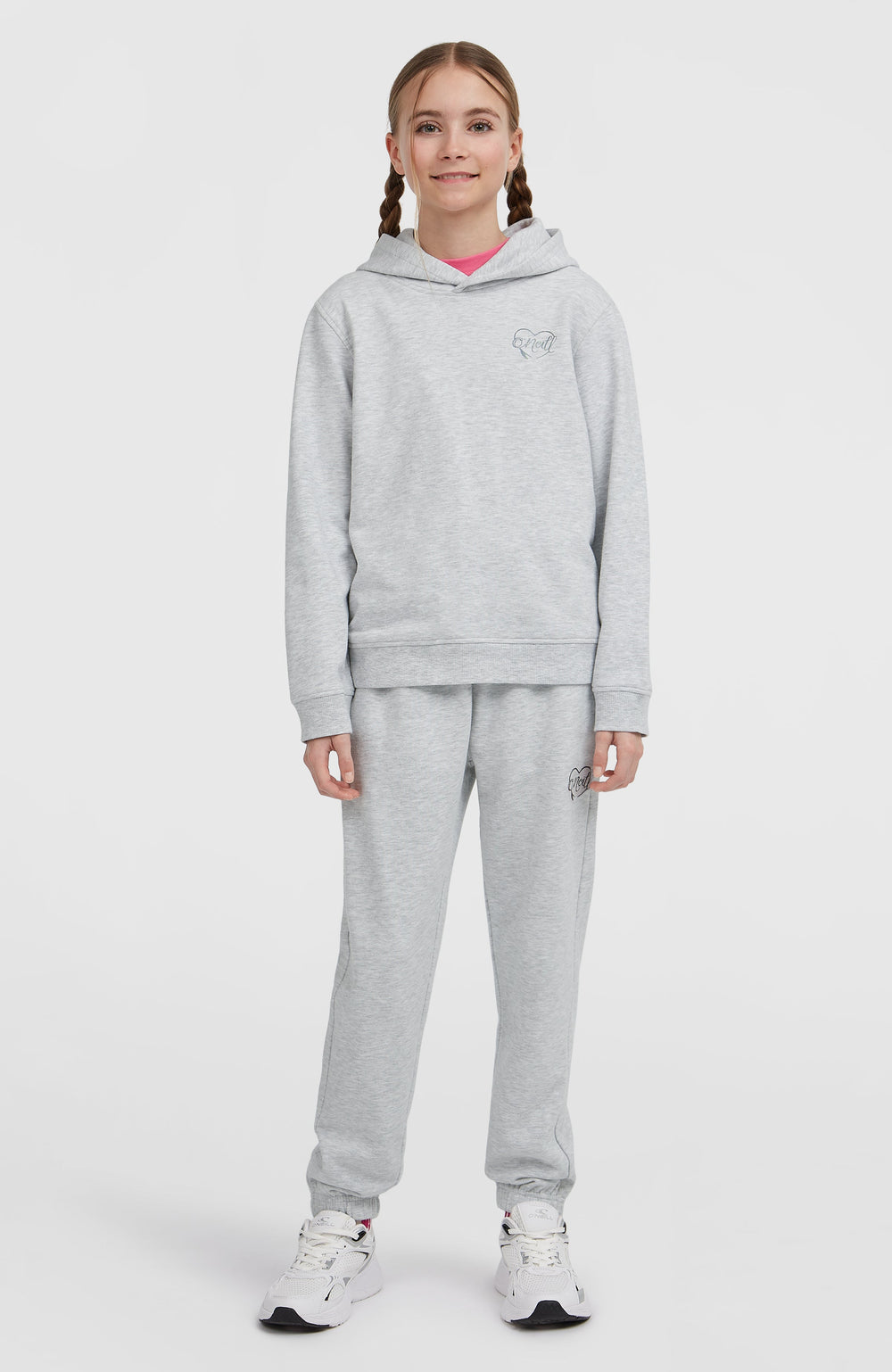 Essentials Hoodie Kids - White Melange