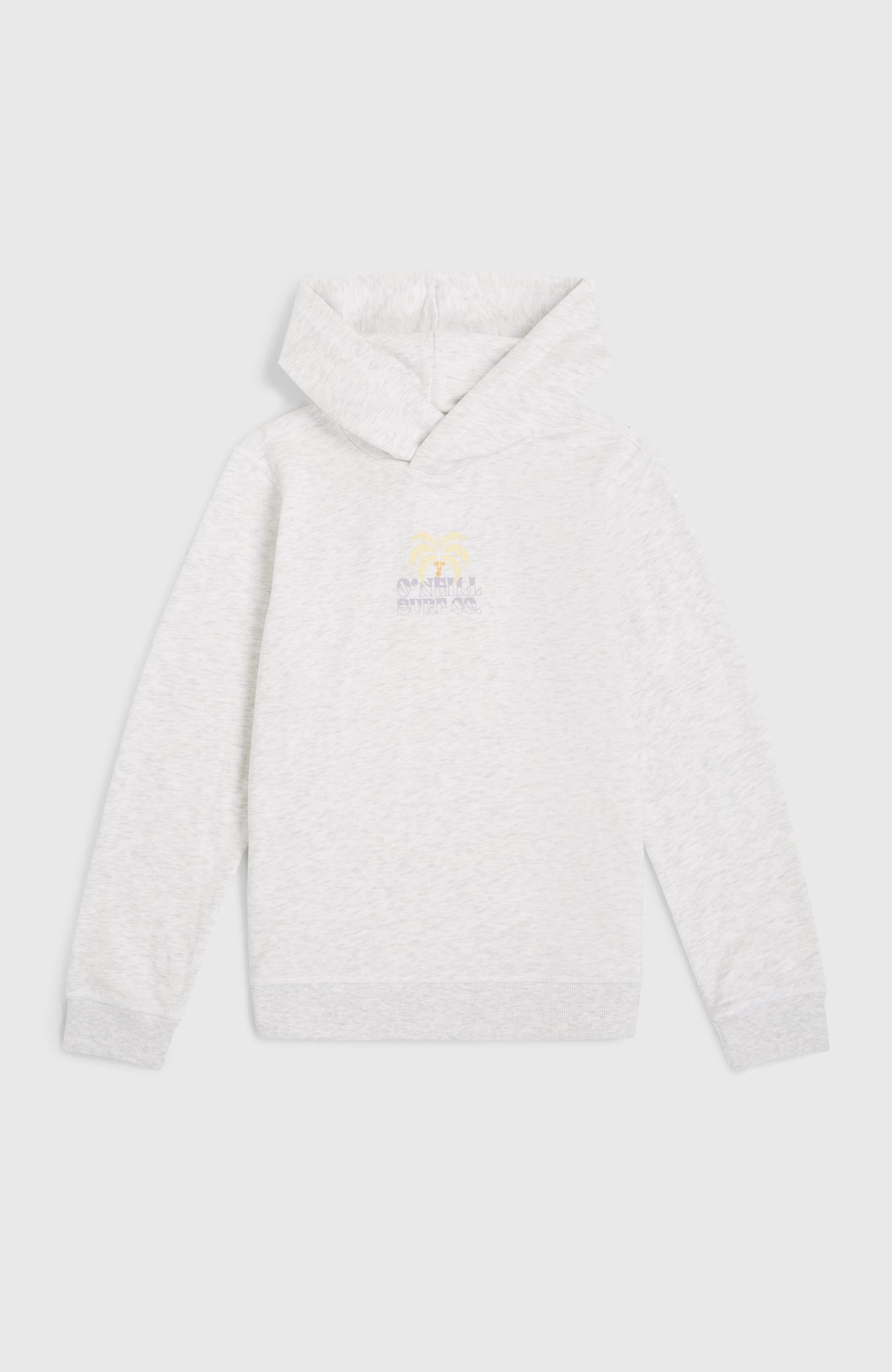 Back Print Hoodie Kids - White Melange