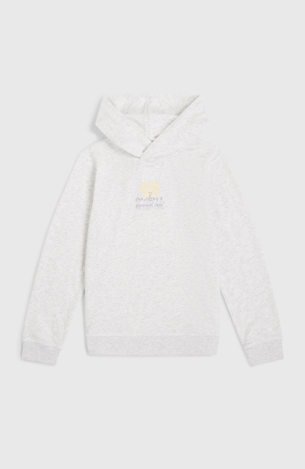 Back Print Hoodie Kids - White Melange