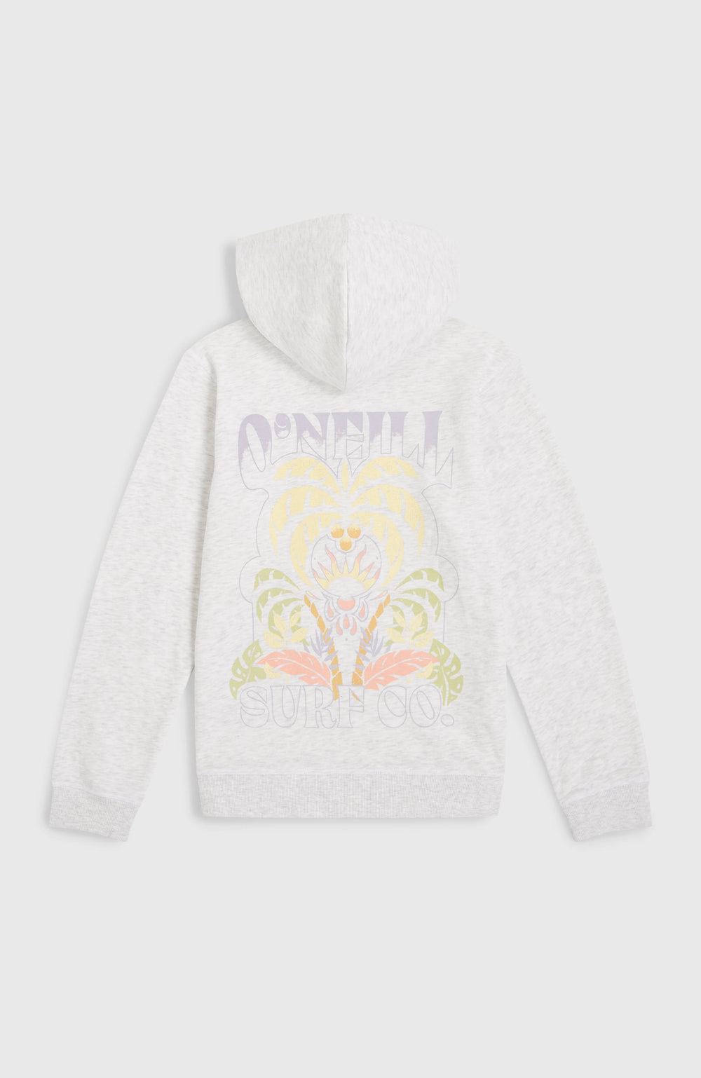 Back Print Hoodie Kids - White Melange