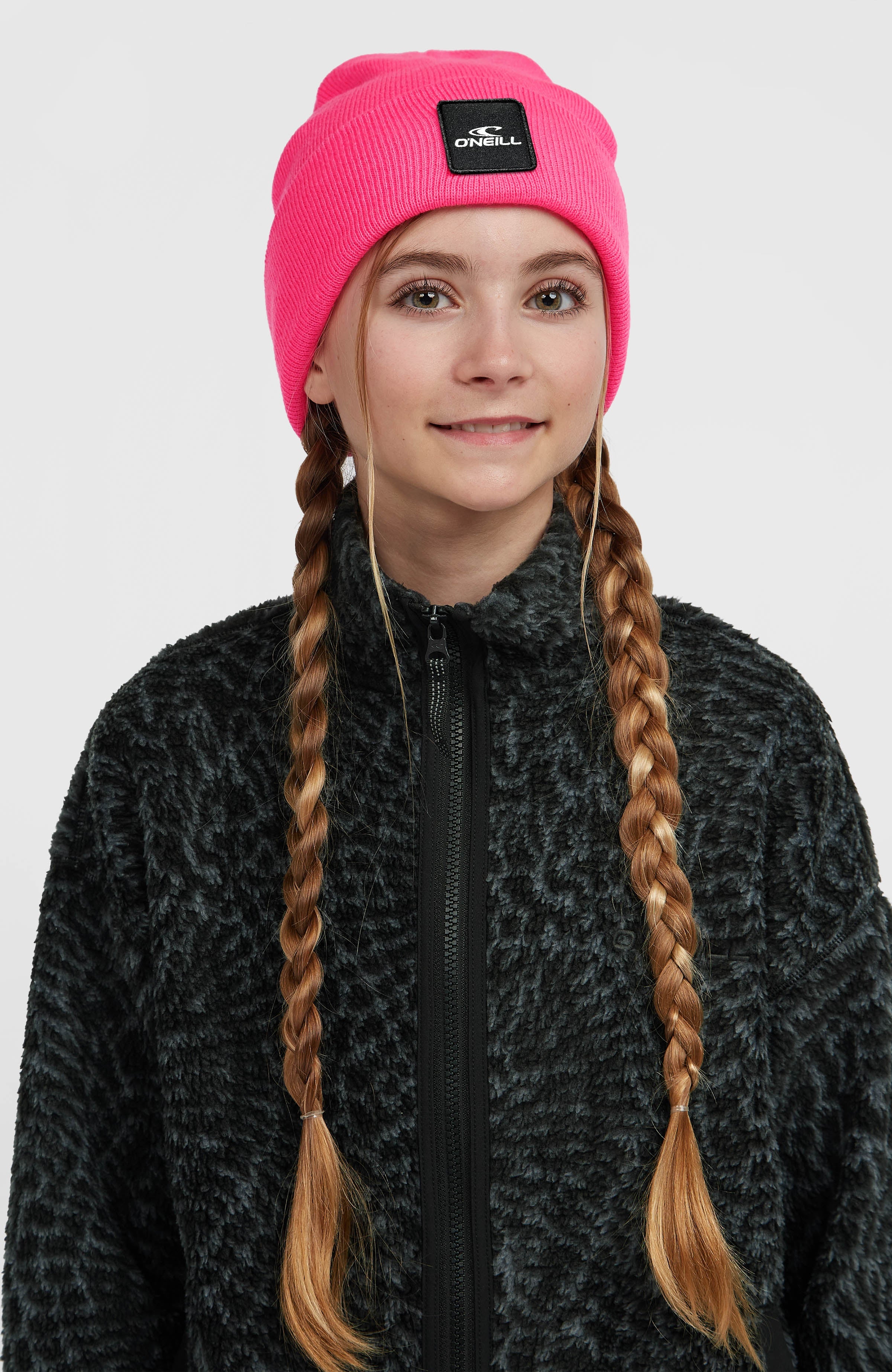 High-Pile Full-Zip Fleece Kids - Black Animalica