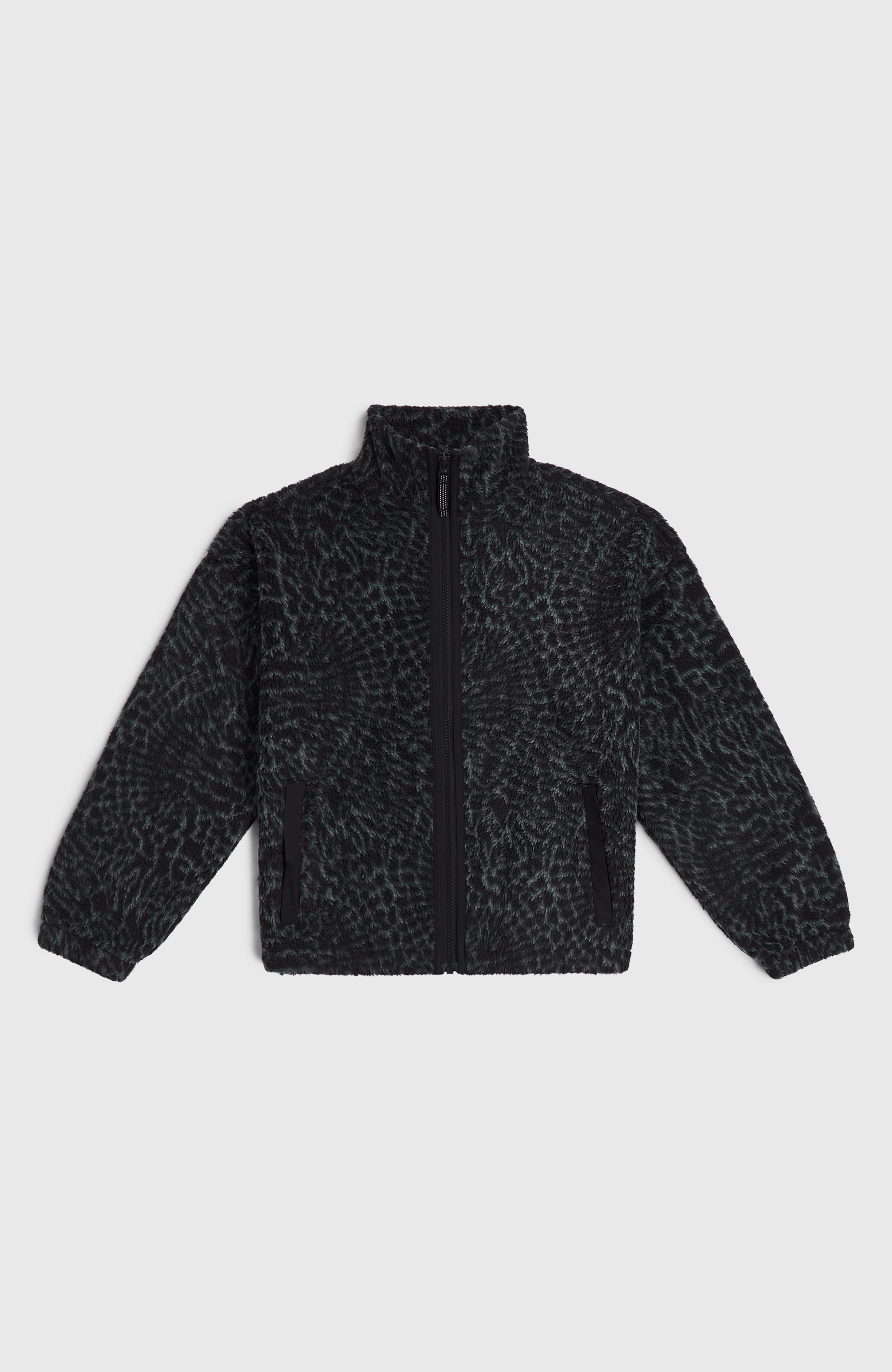 High-Pile Full-Zip Fleece Kids - Black Animalica