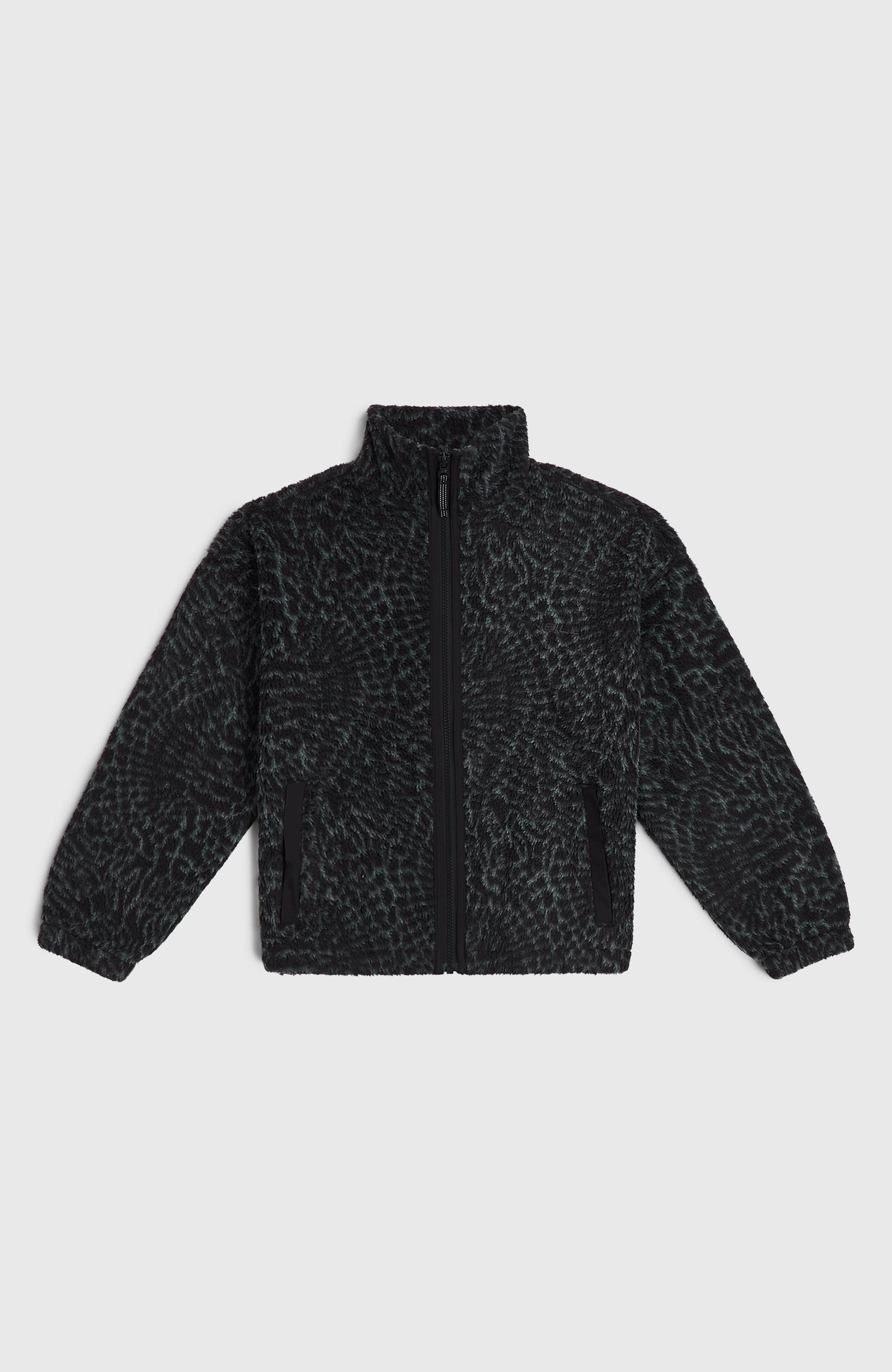 High-Pile Full-Zip Fleece Kids - Black Animalica