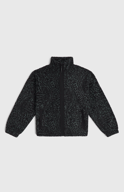 High-Pile Full-Zip Fleece Kids - Black Animalica