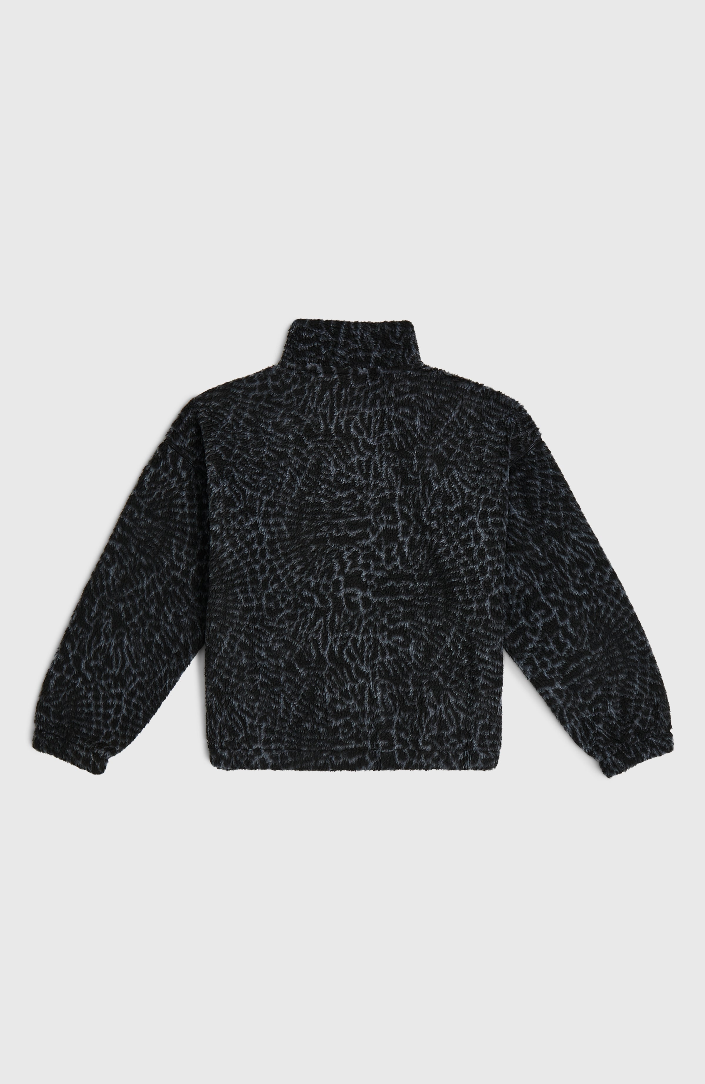 High-Pile Full-Zip Fleece Kids - Black Animalica