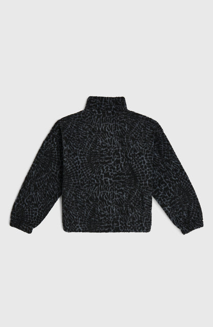 High-Pile Full-Zip Fleece Kids - Black Animalica