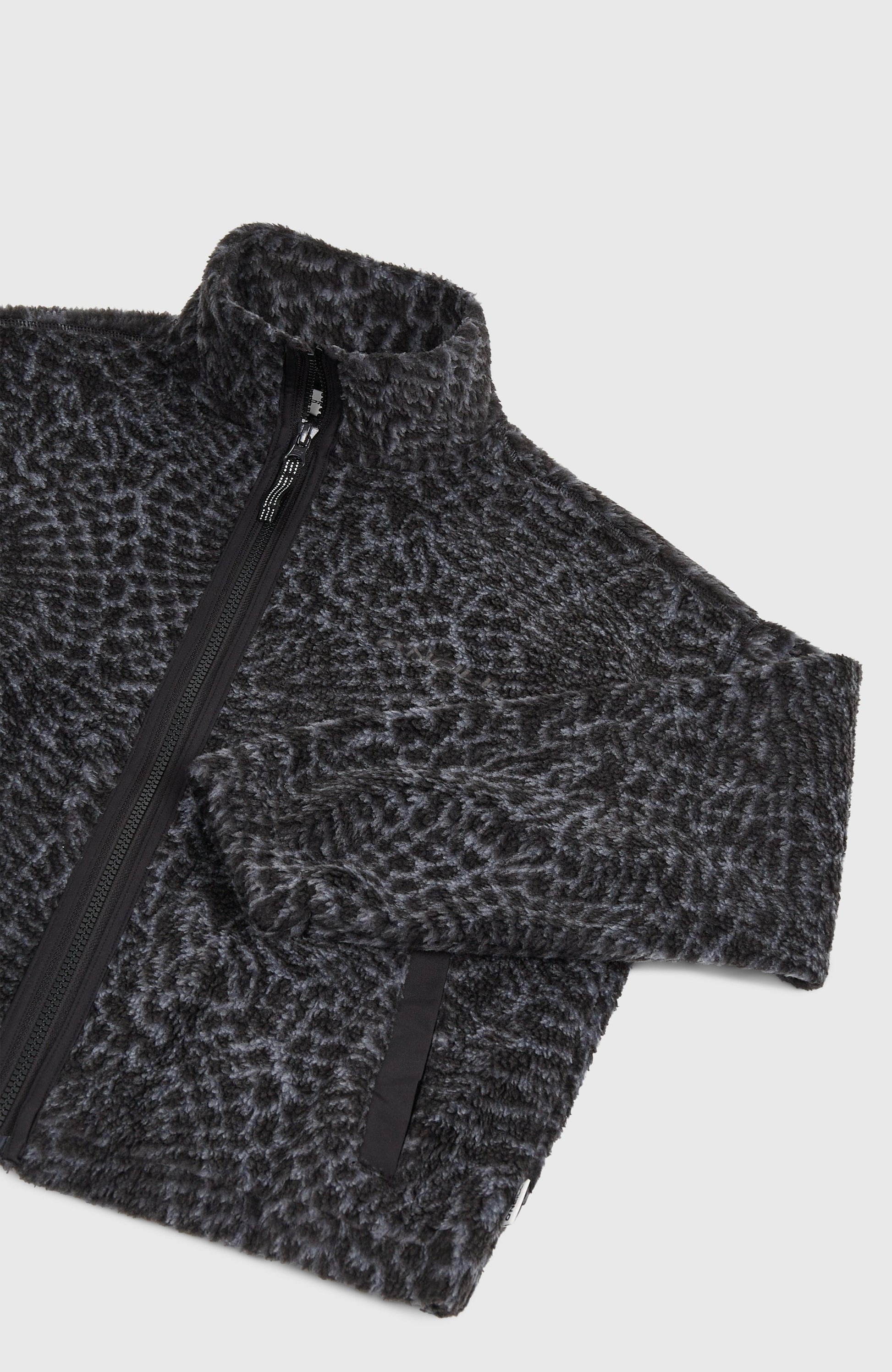 High-Pile Full-Zip Fleece Kids - Black Animalica