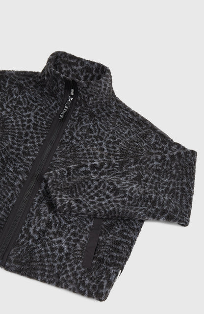 High-Pile Full-Zip Fleece Kids - Black Animalica