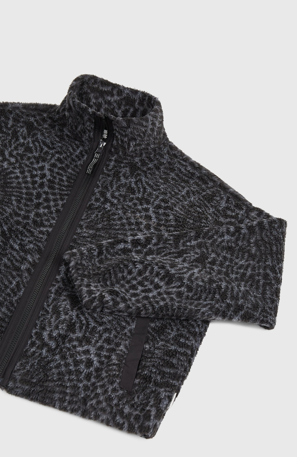 High-Pile Full-Zip Fleece Kids - Black Animalica
