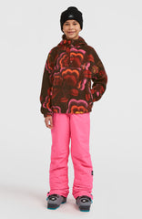 Superfleece Half-Zip Hoodie Kids - Brown Originals Flower