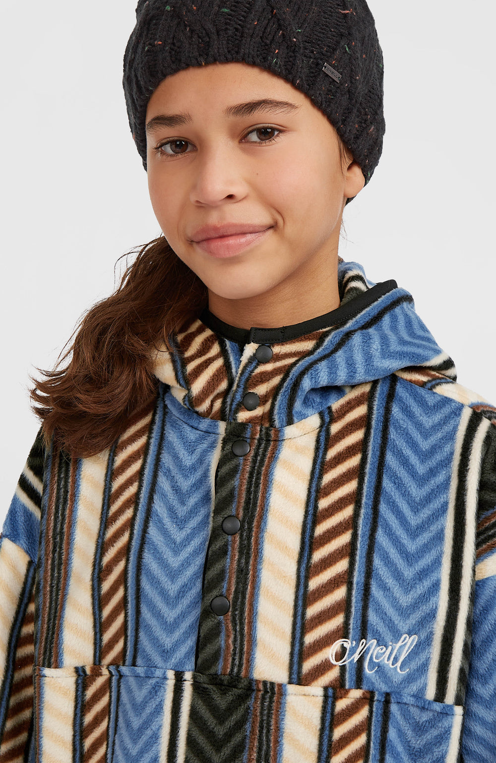 Superfleece Half-Zip Hoodie Kids - Blue Vintage O'Neill Stripe
