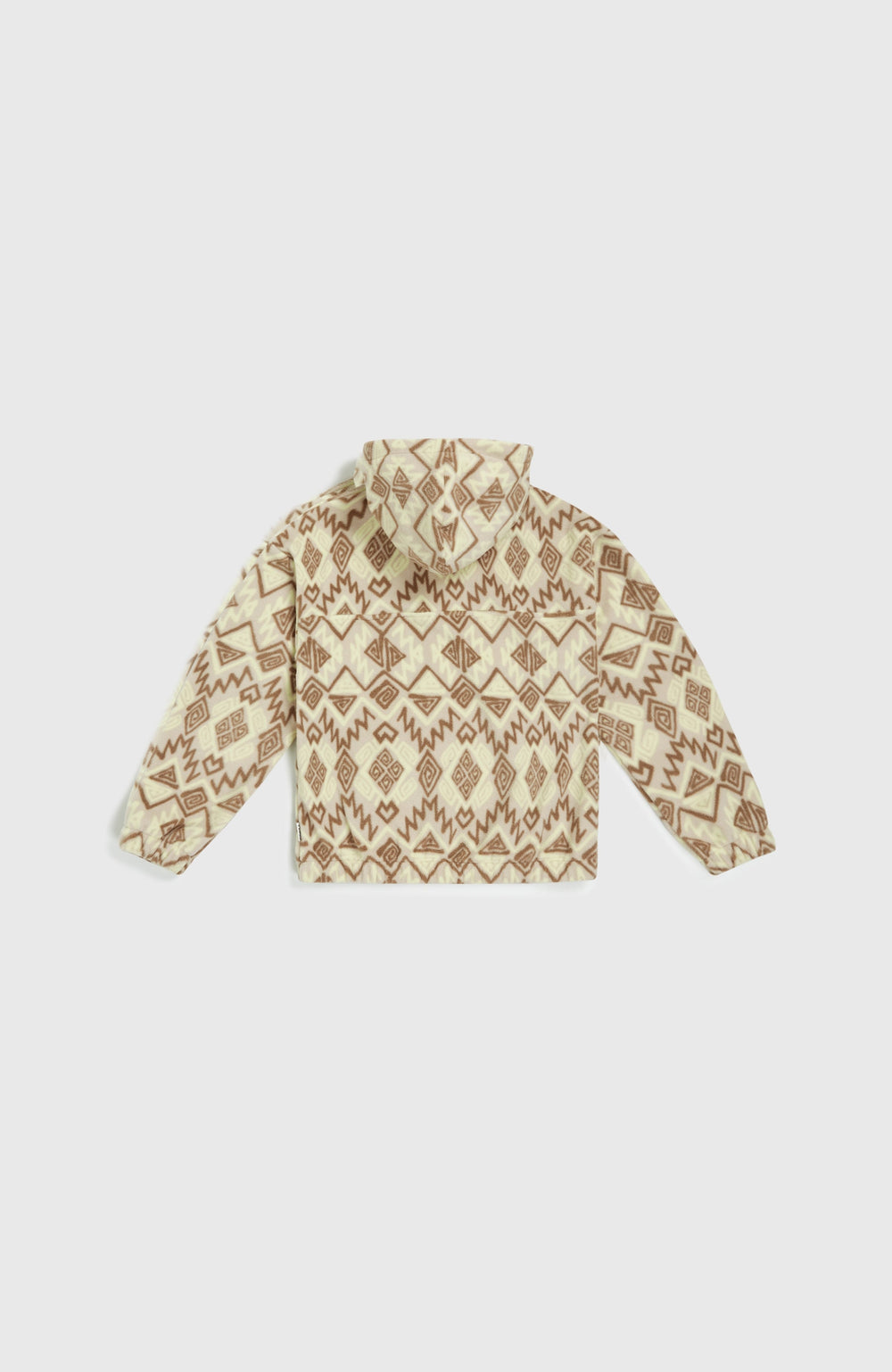Superfleece Half-Zip Hoodie Kids - Grey Retro Ikat