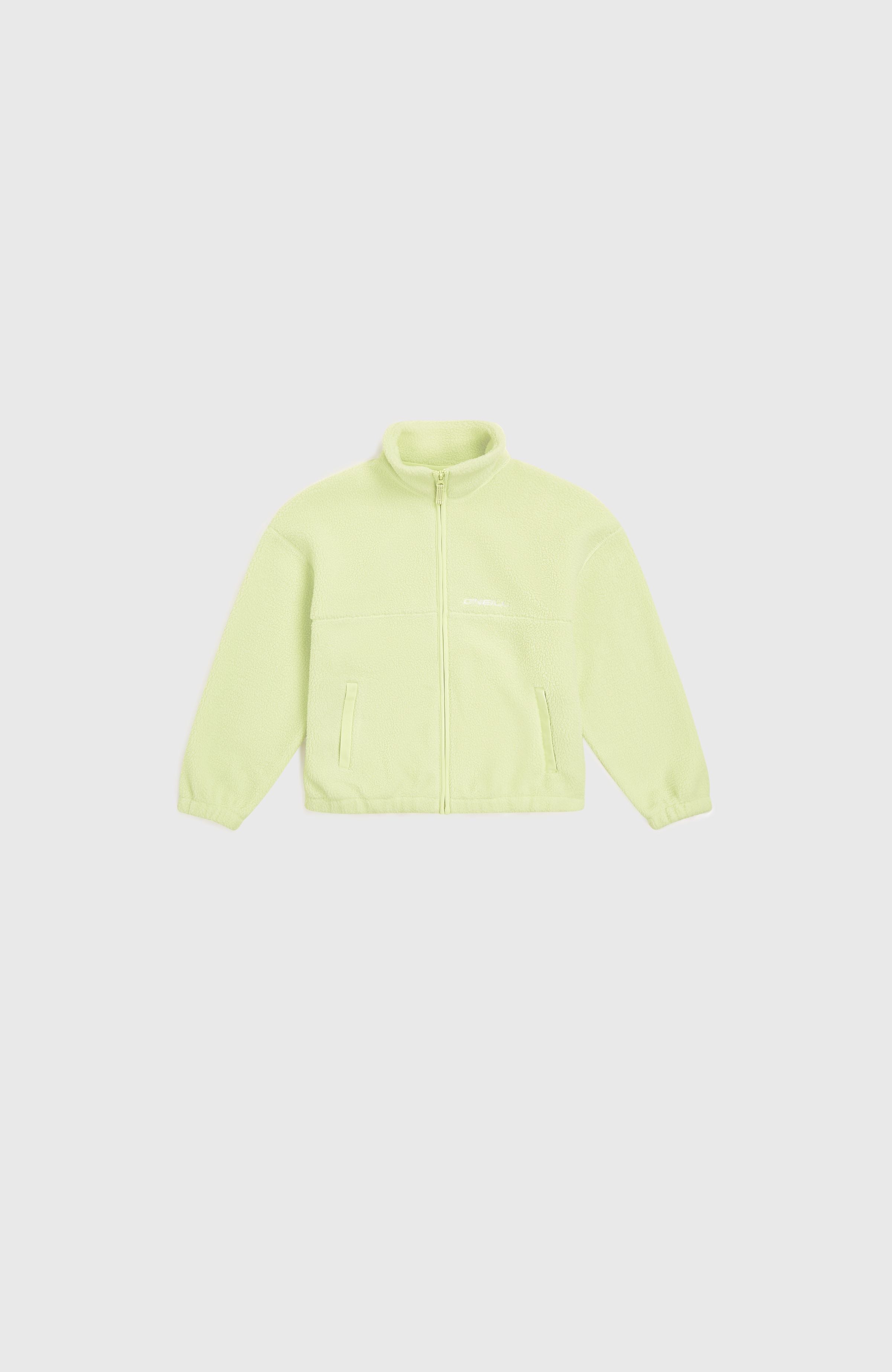 High-Pile Full-Zip Fleece Kids - Lime Wash